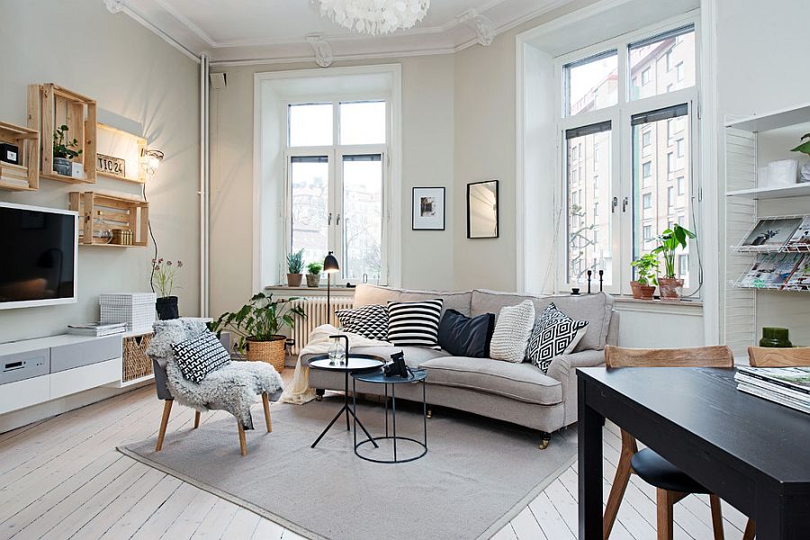 Industrial And Scandinavian Style Living Room