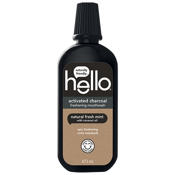 hello activated charcoal mouthwash